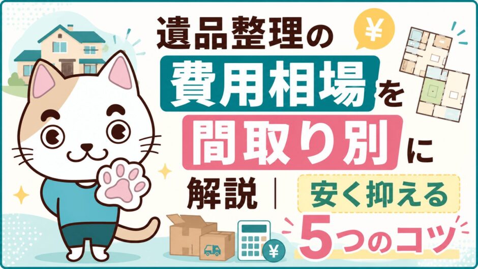 遺品整理の費用相場を間取り別に解説｜安く抑える5つのコツ