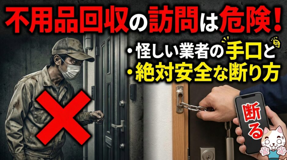 不用品回収の訪問は危険！怪しい業者の手口と絶対安全な断り方