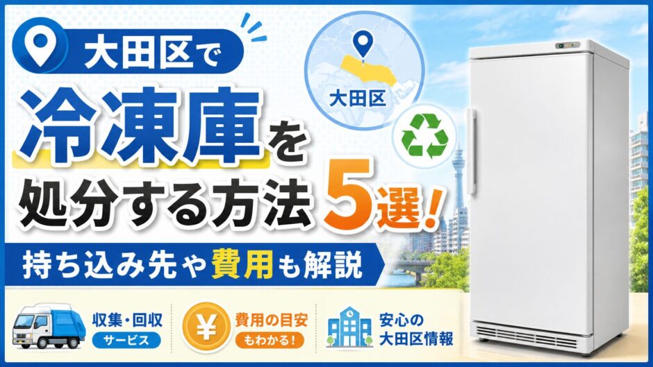 大田区で冷凍庫を処分する方法5選！持ち込み先や費用も解説 | 不用品 